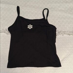 Target Black Fitted Embellished Camisole